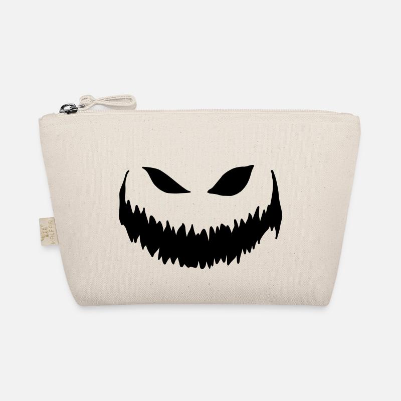 Halloween - Kürbis Gesicht - Bio-Täschchen - Natur