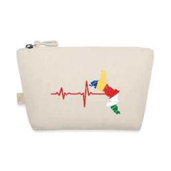 Heartbeat Seychelles gift - Organic Pouch - nature - Front