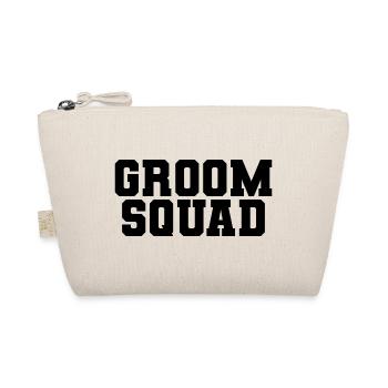 Groom Squad - Mens Bachelor Party Gift - Organic Pouch - nature - Front