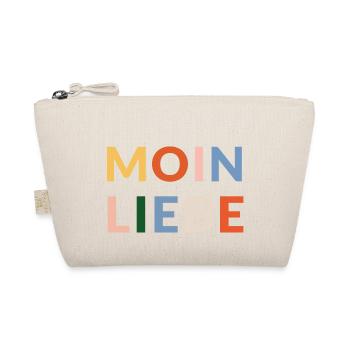 Moin Liebe in bunten Lettern - Bio-Täschchen - Natur - Vorne