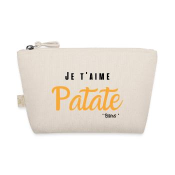 Je t'aime patate bisous - Trousse biologique - nature - Devant