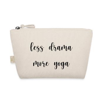 less drama more yoga Sport fitness Spruch Englisch - Bio-Täschchen - Natur - Vorne