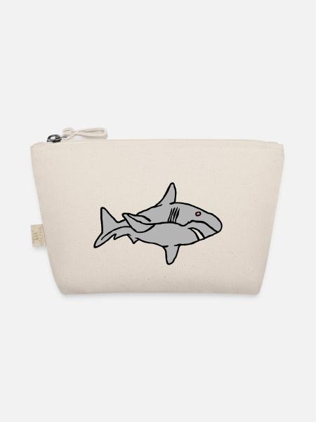 Fish Shark Predator Predator Water Graffiti Ocean - Organic Pouch - nature - Front