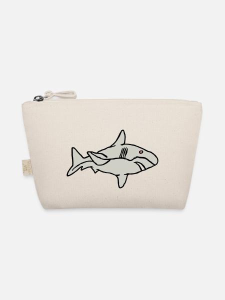Fish Shark Predator Predator Water Graffiti Ocean - Organic Pouch - nature - Front