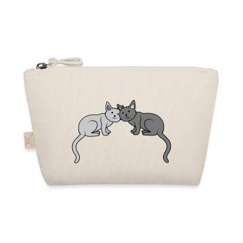 2 love cute cats - Organic Pouch - nature - Front