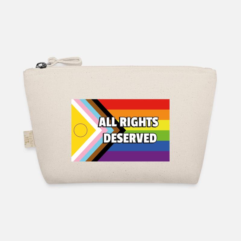 Inclusive Pride Progress Flag ALLE RECHTE VERDIENT Bio-Täschchen