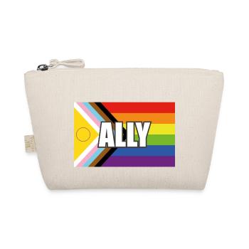 Ally Intersex Inclusive Pride Progress Pride Flag - Organic Pouch - nature - Front