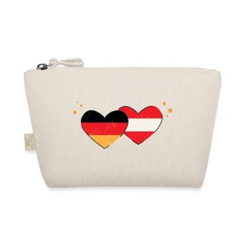 I love Austria Germany Flag Countries Heart - Organic Pouch - nature - Front