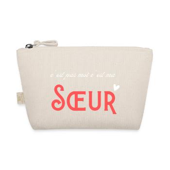 c'est pas moi c'est ma sœur-t-shirt assortis frère - Trousse biologique - nature - Devant