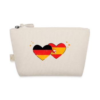 I love Spain Germany Flag Flag Hearts - Organic Pouch - nature - Front