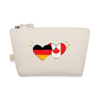 I love Canada Germany Flags Hearts Flags - Organic Pouch - nature - Front
