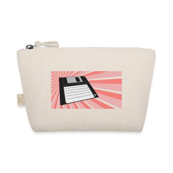 Retro Diskette, Nerdshirt, Vintage - Bio-Täschchen - Natur - Vorne