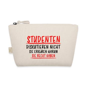 Student Lustiger Spruch Uni Universität Geschenk - Bio-Täschchen - Natur - Vorne