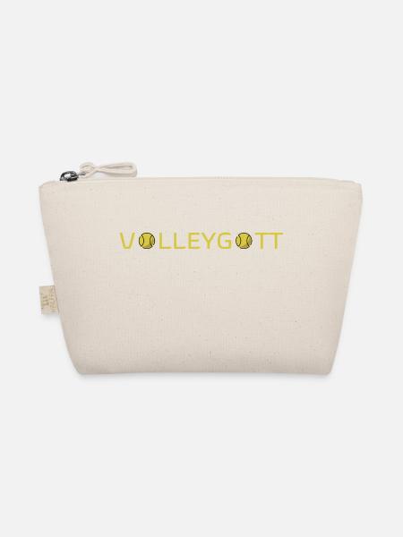 Volleygott Ball gelb - Bio-Täschchen - Natur - Vorne