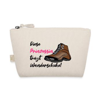 Prinzessin trägt Wanderschuhe, Wandern, Hiking - Bio-Täschchen - Natur - Vorne