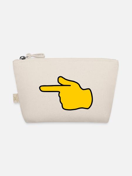 Emoji show left sketch color - Organic Pouch - nature - Front