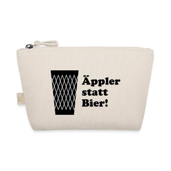 Geripptes Äppler statt Bier - Bio-Täschchen - Natur - Vorne