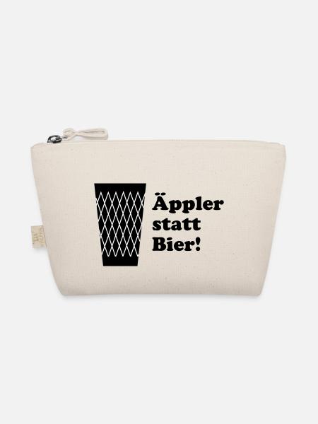 Geripptes Äppler statt Bier - Bio-Täschchen - Natur - Vorne