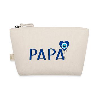 Papa mit Nazar Luftballon - Bio-Täschchen - Natur - Vorne