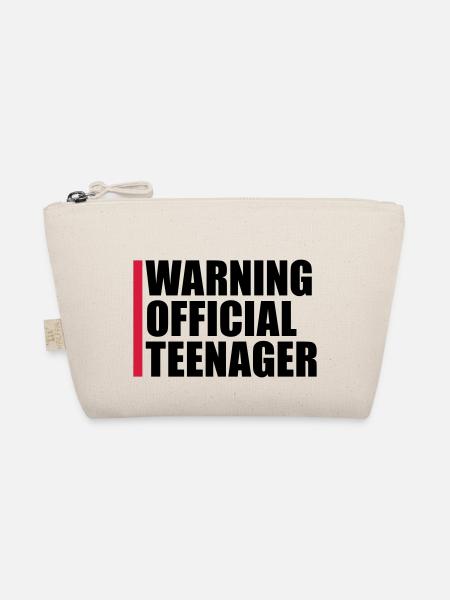 warning official teenager Zitat - Bio-Täschchen - Natur - Vorne