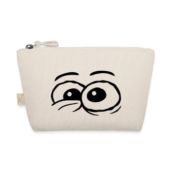 Design Comic Eyes Crazy - Organic Pouch - nature - Front