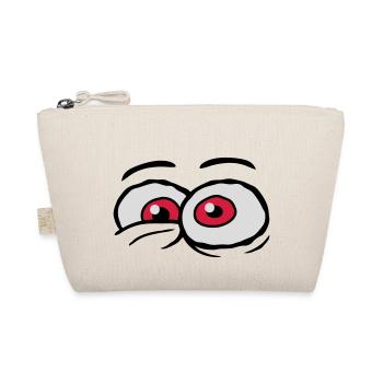 Comic Eyes Crazy Design - Organic Pouch - nature - Front
