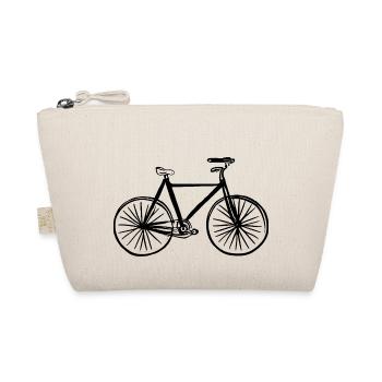 Fahrrad Gekritzel Fahrräder Radfahren Silhouette 3 - Bio-Täschchen - Natur - Vorne