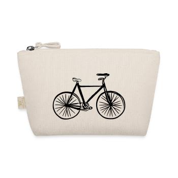 Bicycle Doodle Bicycles Cycling Vector 1 - Organic Pouch - nature - Front
