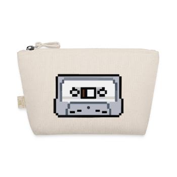 Kassette Verpixelt Retro Geschenkidee - Bio-Täschchen - Natur - Vorne