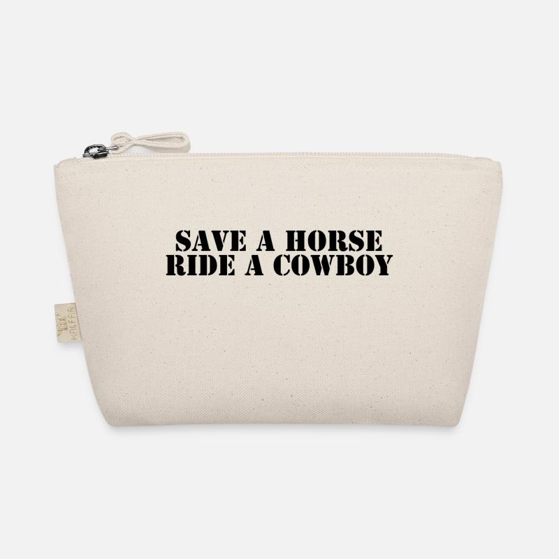 Rette ein Pferd Reiten Sie einen Cowboy Bio-Täschchen