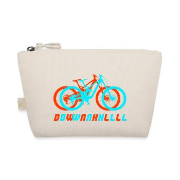 Mountainbike Downhill Fahrrad mtb blau Geschenk - Bio-Täschchen - Natur - Vorne