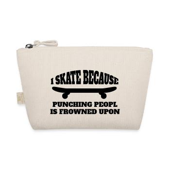 Skateboard Skating Skateboarding Skater Longboard - Organic Pouch - nature - Front