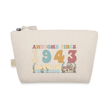 Awesome since 1943 - 80th Birthday - 2023 Groovy - Organic Pouch - nature - Front