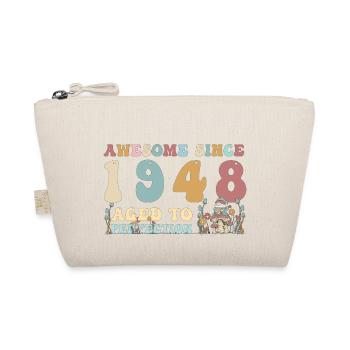 Awesome since 1948 - 75th Birthday - 2023 Groovy - Organic Pouch - nature - Front