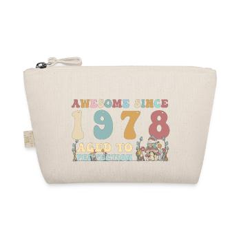 Awesome since 1978 - 45th Birthday - 2023 Groovy - Organic Pouch - nature - Front