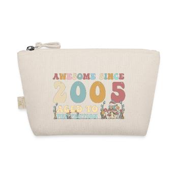 Awesome since 2005 - 18th Birthday - 2023 Groovy - Organic Pouch - nature - Front