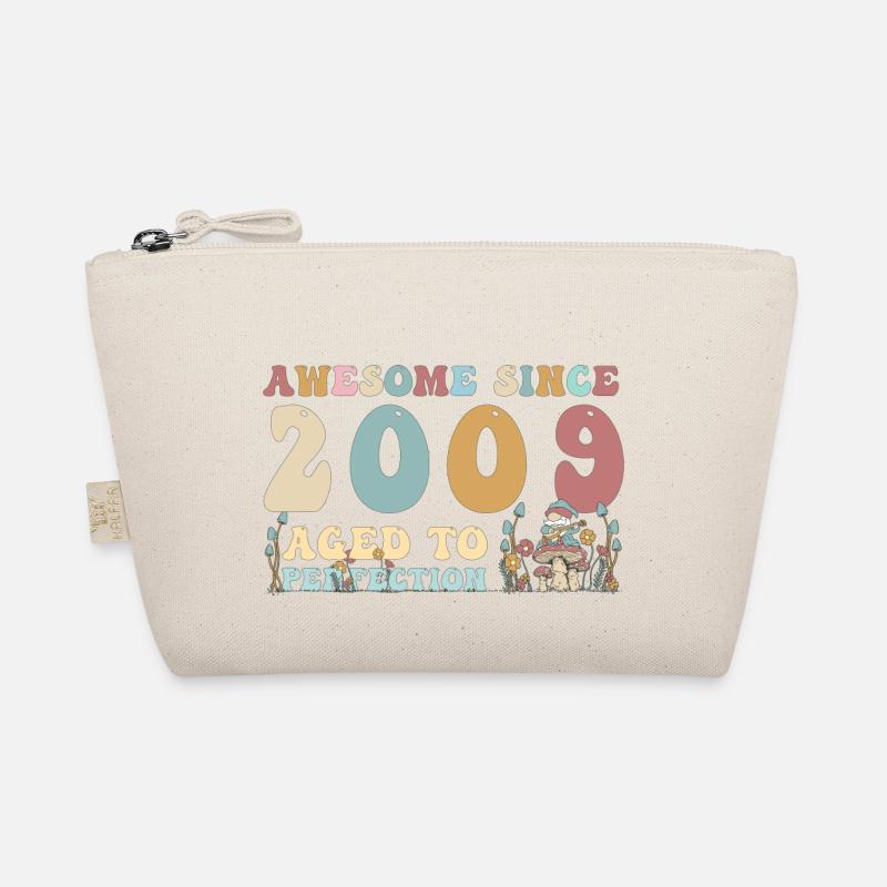 Awesome since 2009 - 14th Birthday - 2023 Groovy Organic Pouch