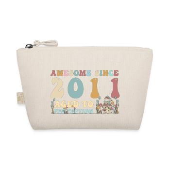 Awesome since 2011 - 12nd Birthday - 2023 Groovy - Organic Pouch - nature - Front