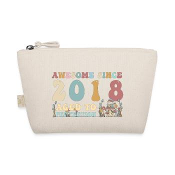 Awesome since 2018 - 5th Birthday - 2023 Groovy - Organic Pouch - nature - Front