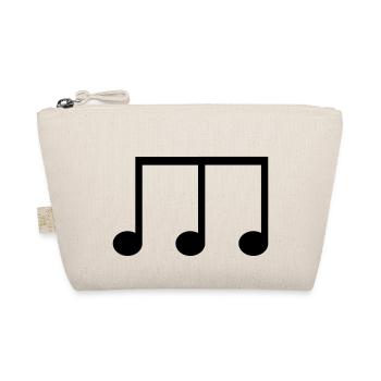 Eighth note symbol with three note heads - Organic Pouch - nature - Front