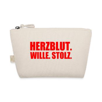 Herzblut wille stolz - Bio-Täschchen - Natur - Vorne