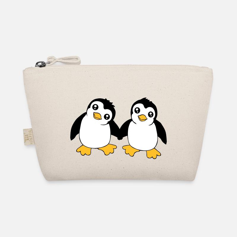 2 mignons petits pingouins drôles amis aiment l’équipe Trousse biologique