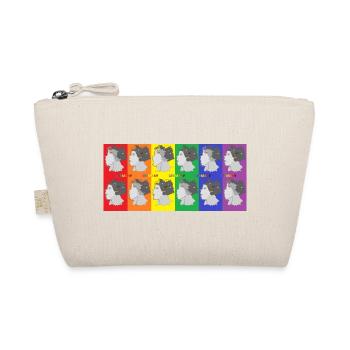 Woman with colored pop art illustration - Organic Pouch - nature - Front
