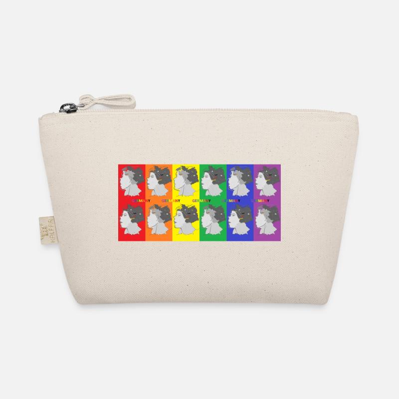 Frau mit farbiger Pop Art Illustration Bio-Täschchen