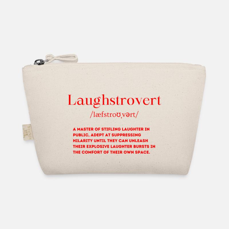 Laughstrovert Definition lachen Spruch englisch Bio-Täschchen