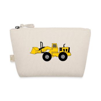 Gelber Bulldozer - Bio-Täschchen - Natur - Vorne