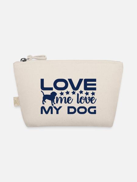 love me love my dog - Bio-Täschchen - Natur