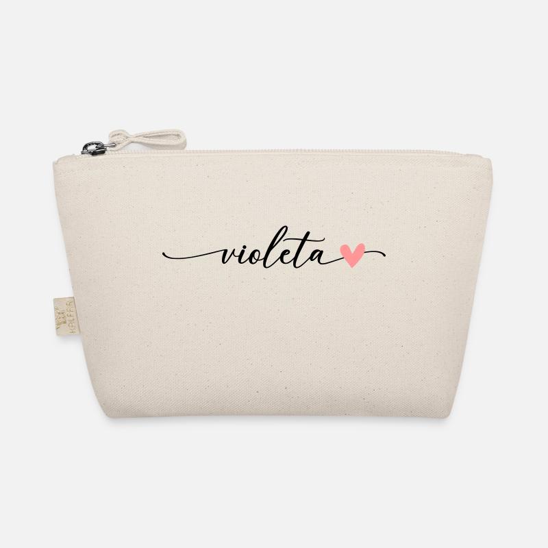 Violeta Name Calligraphy Font Organic Pouch