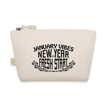 January Vibes New Year Fresh Start - Organic Pouch - nature - Front