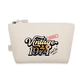 1974 Vintage Retro Geburtstagsgeschenk - Bio-Täschchen - Natur - Vorne